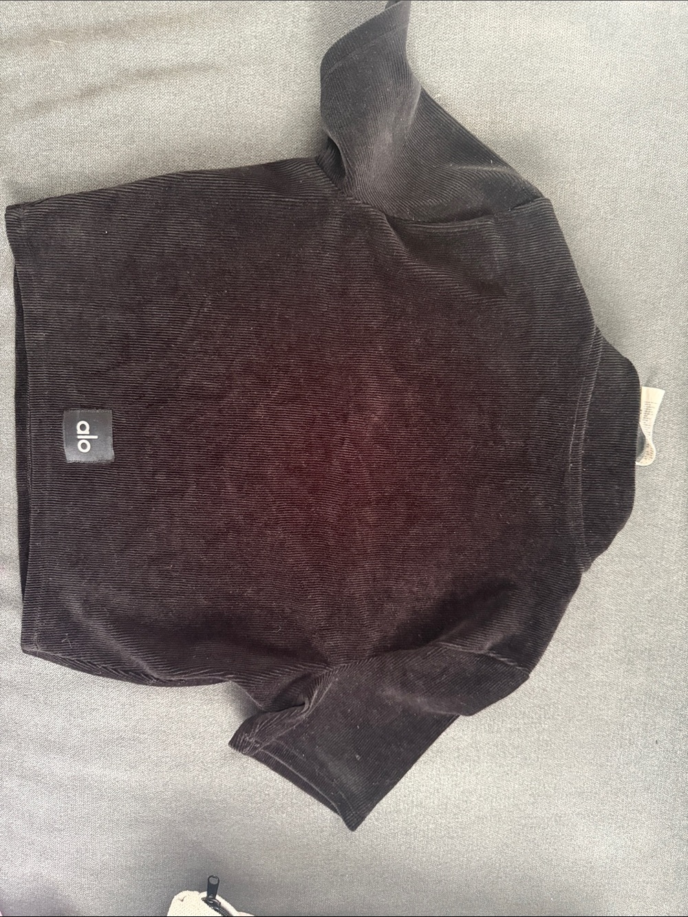 ALO Yoga Men's Black Turtleneck Corduroy Sweater